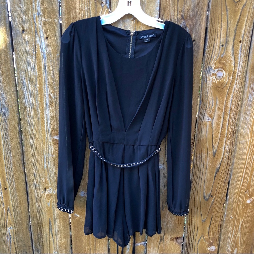 Black Chiffon Romper